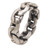 Sterling Silver Unisex Chain Motif Band Ring from Indonesia 'Family Links'