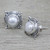 Cultured Pearl and Sterling Silver Earrings from India 'Morning Crowns'