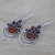 Garnet and Carnelian Dangle Earrings by Indian Artisans 'Radiant Harmony'