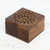 Hand Carved Decorative Mango Wood Box from India 'Glorious Flower'
