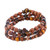 Set of 3 Tiger's Eye and Ceramic Beaded Bracelets from Peru 'Andean Temples'