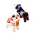 Ornate Brown and White Andean Bull Figurines Pair 'Little Bulls of Pucara'