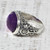 Amethyst and Sterling Silver Cocktail Ring from India 'Lilac Glimmer'