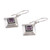 Amethyst and Sterling Silver Modern Earrings from India 'Feminine Purple'