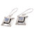 Handcrafted Rainbow Moonstone Sterling Silver Earrings 'Perfect Poise'