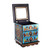 Blue Reverse Painted Glass Decorative Chest from Peru 'Joyous Blue Enchantment'