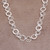 925 Sterling Silver Modern Chain Necklace from Bali 'Stellar Rings'