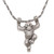 Sterling Silver Monkey Pendant Necklace from Indonesia 'Monkey Charm'