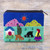 Embroidered Multicolor Cotton Blend Coin Purse from Peru 'Andean Sunshine'