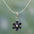 Floral Jewelry Iolite and Sterling Silver Necklace 'Ocean Daisy'