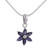 Floral Jewelry Iolite and Sterling Silver Necklace 'Ocean Daisy'