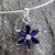 Floral Jewelry Iolite and Sterling Silver Necklace 'Ocean Daisy'