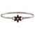 Garnet and Sterling Silver Floral Bracelet from India 'Marquise Flower'