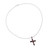 Garnet and Sterling Silver Cross Necklace from India 'Deep Crimson Cross'