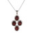 Modern Garnet and Sterling Silver Necklace from India 'Morning Crimson'