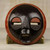 Handcrafted Black Sese Wood African Wall Mask from Ghana 'Good to Love'