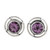 Amethyst and Sterling Silver Stud Earrings from India 'Purple Wheels'