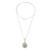 Jade and Sterling Silver Pendant Necklace from Guatemala 'Light Green Forest Princess'