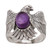 Amethyst and 925 Sterling Silver Eagle Ring from Bali 'Brave Garuda'