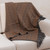 Throw Blanket with Diamond Motifs in Slate and Spice 'Diamond Embrace'