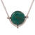 Andean Chrysocolla and Sterling Silver Pendant Necklace 'Essence of Time'