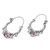 Amethyst and Sterling Silver Floral Hoop Earrings from Bali 'Spiral Arches'