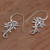 Indonesian Handmade Sterling Silver Dragonfly Drop Earrings 'Dragonfly Allure'