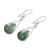 Green Jade and Sterling Silver Teardrop Earrings from Mexico 'Drops of Peace'