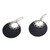 Sterling Silver and Lava Stone Crescent Earrings from Bali 'Crescent Lace'