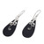 Sterling Silver and Lava Stone Drop Shaped Earrings 'Reaching Vines'