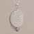 Amethyst Sterling Silver and Bone Pendant Necklace from Bali 'Circle of Power'