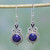 925 Sterling Silver and Lapis Lazuli India Jewelry Earrings 'Grand Delhi Blue'