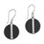 Dot Motif Lava Stone and Sterling Silver Earrings from Bali 'Dotted Discs'