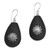 Lava Stone and Sterling Silver Floral Earrings from Bali 'Pura Petals'