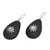 Lava Stone and Sterling Silver Floral Earrings from Bali 'Pura Petals'