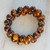 Pair of Tiger's Eye Beaded Stretch Bracelets from Brazil 'Celestial Meditation'