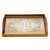 Reverse Painted Glass Tray in Gold from Peru 'Floral Marvel in Gold'