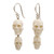 Handcrafted Bone Skull Dangle Earrings from Bali 'Trunyan Skulls'