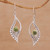 Peridot and Sterling Silver Dangle Earrings from Indonesia 'Jungle Dew'