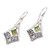 Handmade Sterling Silver Green Peridot Dangle Earrings 'Gianyar Dangle'