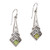 Peridot and Sterling Silver Dangle Earrings from Indonesia 'Bali Gleam'