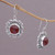 Carnelian and Sterling Silver Dangle Earrings from Indonesia 'Jewel of Bali'