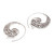 Handmade Sterling Silver Half Hoop Earrings from Indonesia 'Dazzling Flourish'