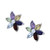 Floral Earrings in Sterling Silver and Natural Gemstones 'Paradise in Bloom'