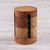 Handcrafted Wood Cylindrical Puzzle from Thailand 'Spin to Win'