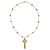 Gold Plated Cultured Pearl Pink Cross Necklace from Thailand 'Faithful Soul in Pink'