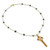 Gold Plated Cultured Pearl Pink Cross Necklace from Thailand 'Faithful Soul in Pink'