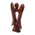 Hand Carved Wood Figurine of an Angel with Heart Feature 'Heart of an Angel'