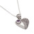 Amethyst and Sterling Silver Heart Shaped Necklace 'Swirling Passion'