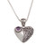 Amethyst and Sterling Silver Heart Shaped Necklace 'Swirling Passion'